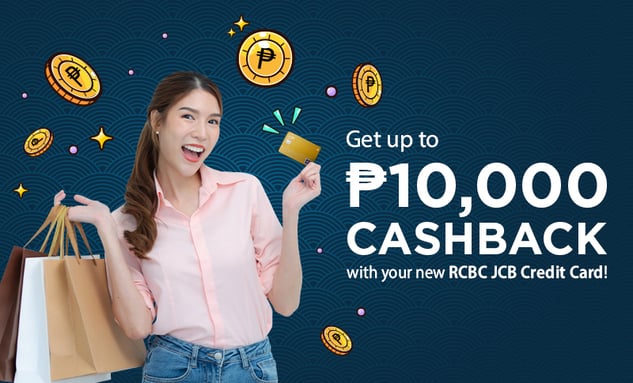 credit card welcome gift - rcbc up to 10,000 cash back