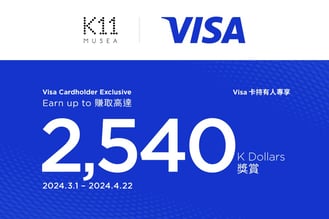 Visa卡獨家禮遇：賺高達2,540 K Dollar 及更多獎賞