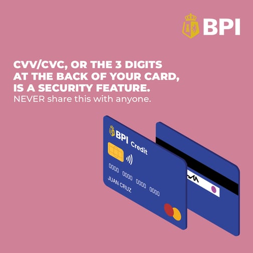 parts of a credit card - bpi