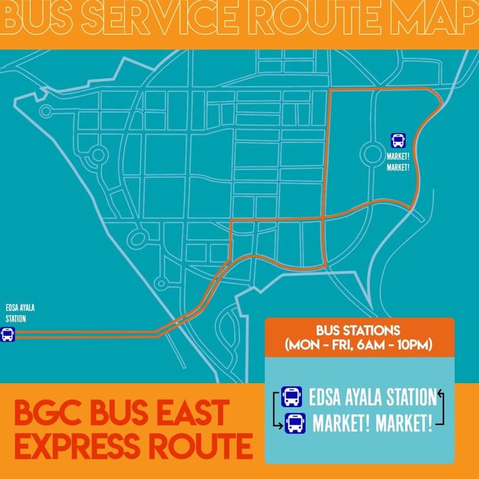 BGC bus route - east express route