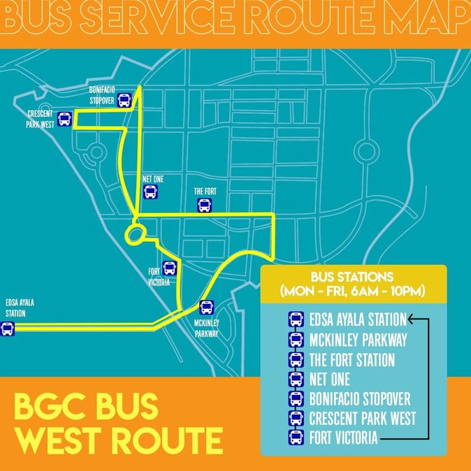 BGC bus route - west route