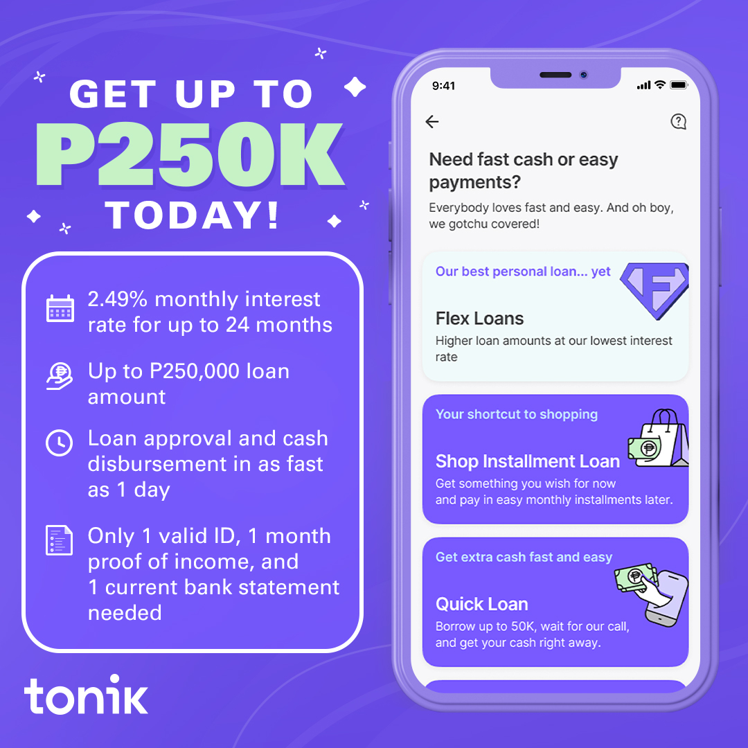 tonik flex loan - features