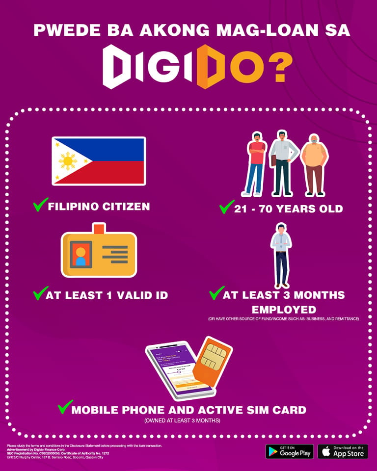 digido loan review - requirements