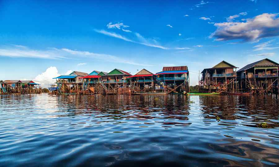 A floating village in Siem Reap