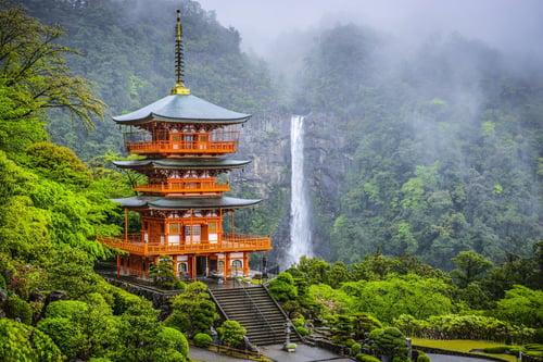 A pagoda along Kumano Kodo Walking Trail, one of Nagoya’s top tourist attractions