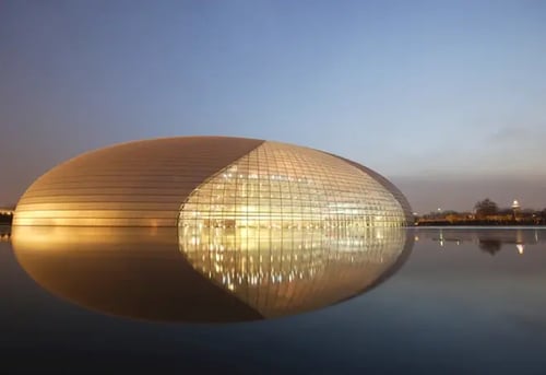 A popular Beijing tourist site, the National Centre for the Performing Arts (NCPA)