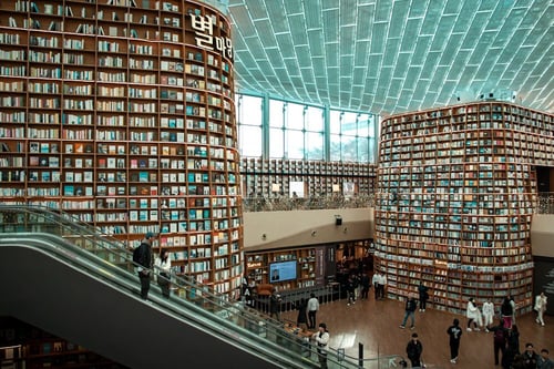 A view of the starfield library interior