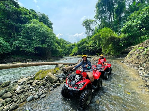 ATV ride through the countryside, one of the things to do in Ubud