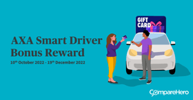 Win RM50 Lazada e-vouchers With AXA Smart Driver Bonus Reward Campaign