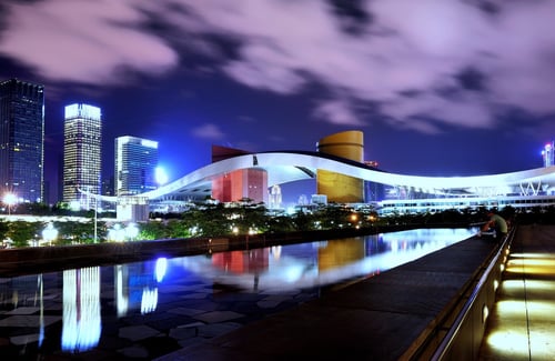 Admire the architecture at the Shenzhen Civic Center, a notable Shenzhen tourist spot.