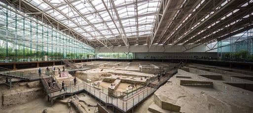 Ancient artefacts on display at Jinsha Site Museum, reflecting Chengdus archaeological significance.