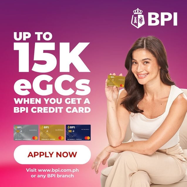 credit card welcome gift - bpi up to 15k e-gift