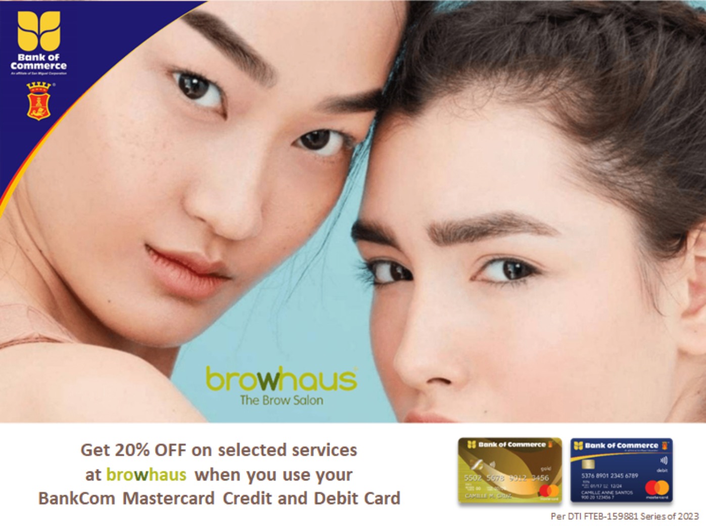 bank of commerce credit card promo 2023 - 20% discount browhaus