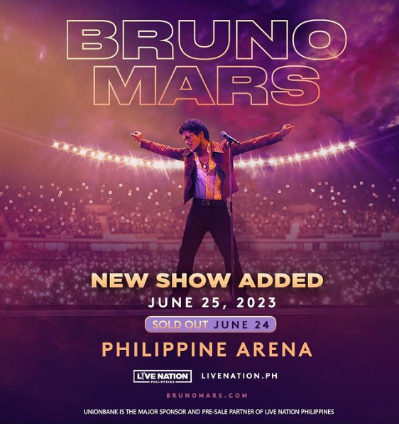 concerts and fan meetings in the Philippines - bruno mars
