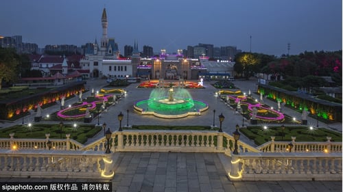 Beijing World Park transforms into a magical place at night, offering one of the unique things to do in Beijing at night.