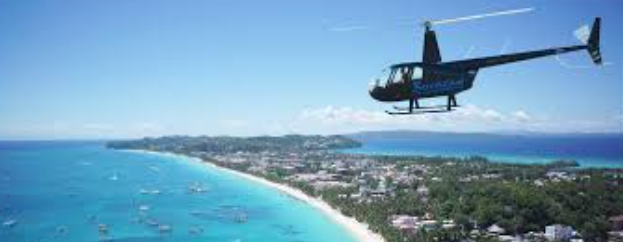 Best of Boracay view taken alongside helicopter