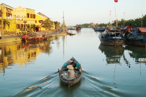 Boat ride on Thu Bon River