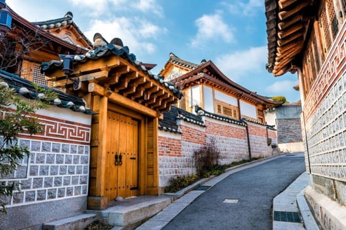 Bukchon Hanok Village in Seoul, South Korea