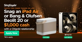 Citigold Promotion: Win An iPad Air or Bang & Olufsen Wireless Speaker or S$1,000 cash