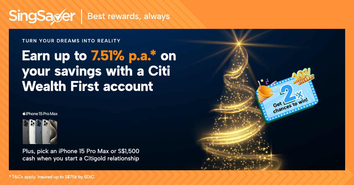 Citigold Promotion Get S1,500 Cash Or An iPhone 15 Pro Max