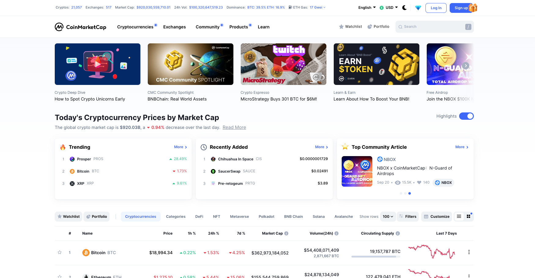 crypto app - coinmarket cap