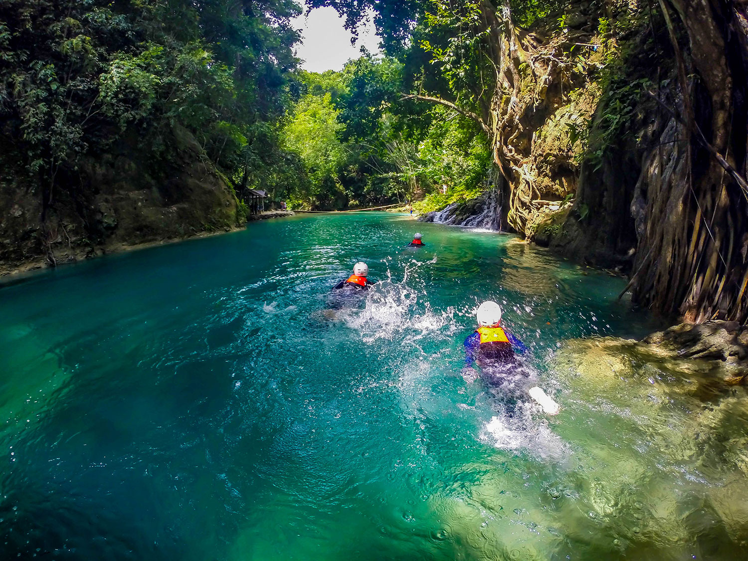 Canyoneering at Kawasan Falls in Badian Cebu