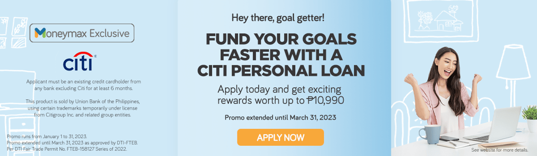 moneymax citibank personal loan promo mar 2023