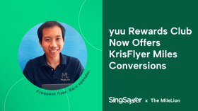 yuu Rewards Club partners with KrisFlyer; earn 10 miles per S$1 or 18% rebates with the DBS yuu Cards