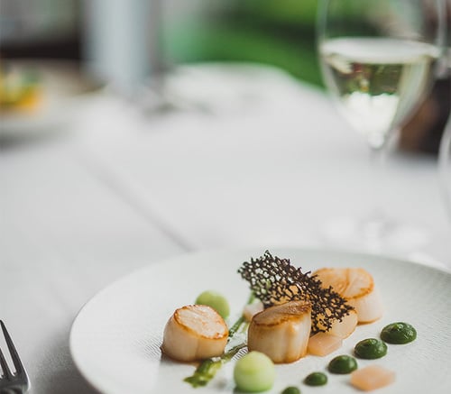 Elegant dining setup at Lamberts Restaurant