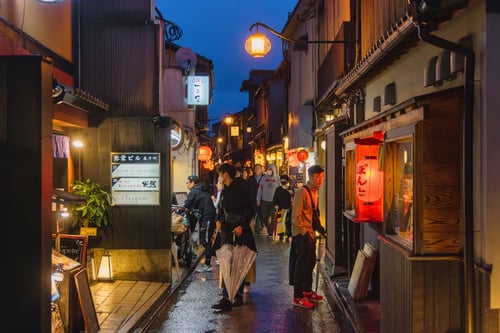 Explore local cuisine and drinks at Pontocho Alley