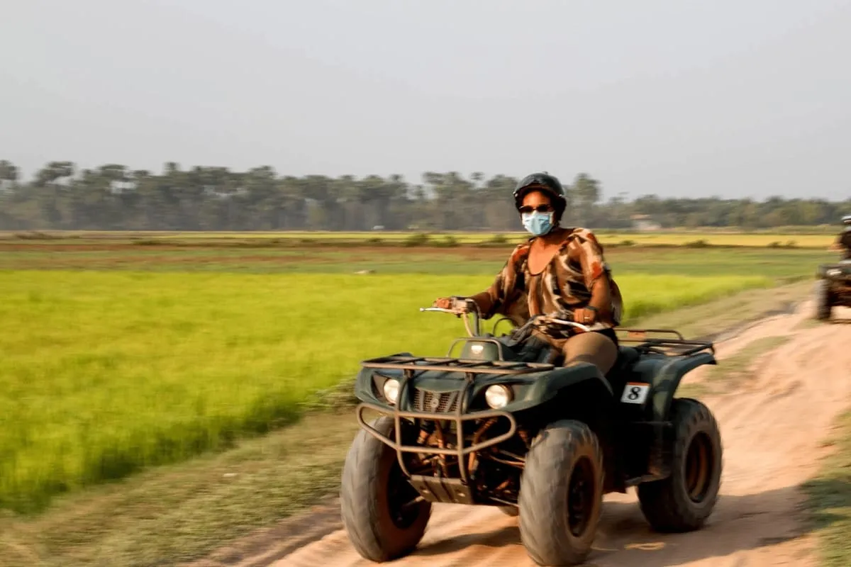 Explore the Cambodian countryside with a quad bike and experience the thrill of adventure