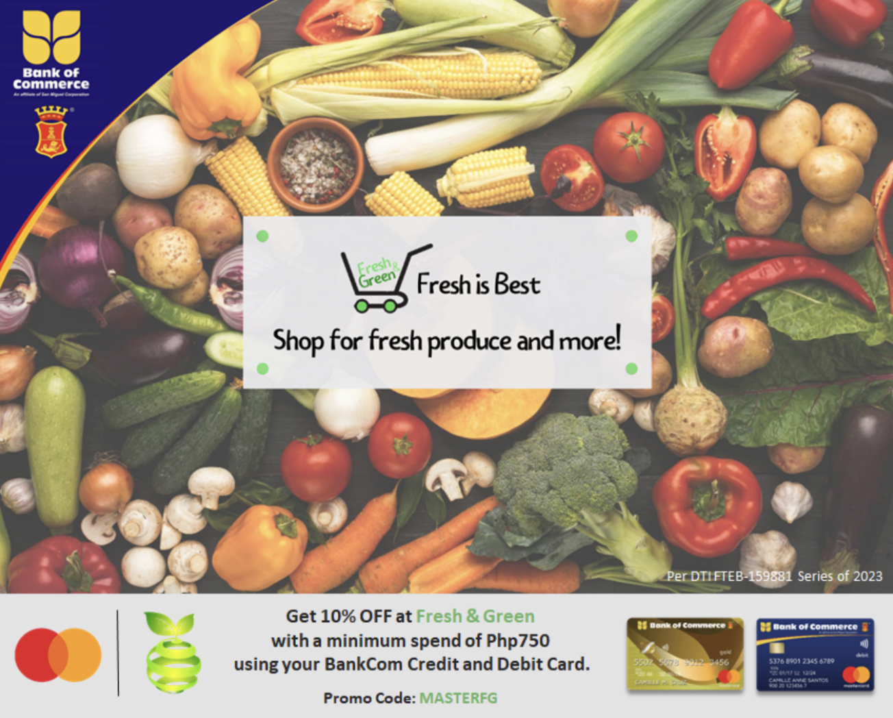 bank of commerce credit card promo 2023 - fresh and green