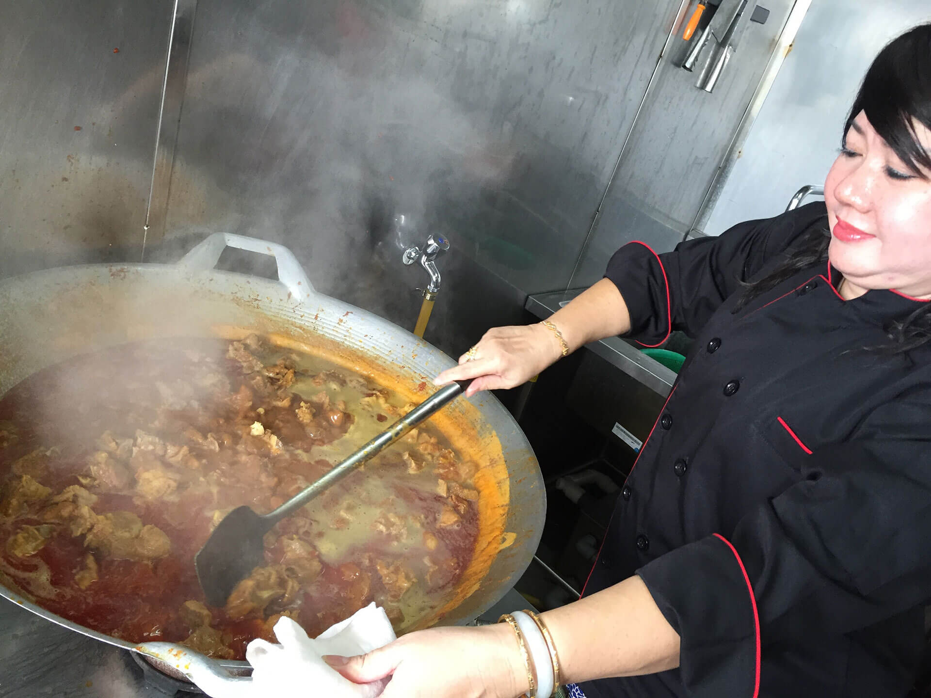 Food being cooked in Nancy’s Kitchen