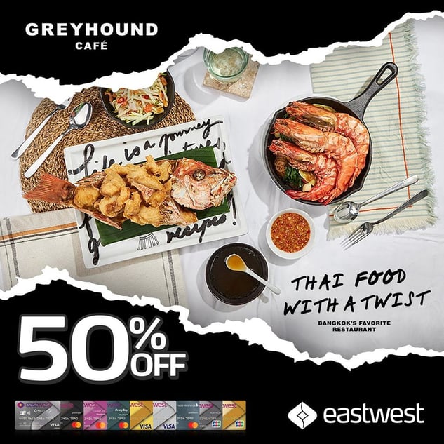 eastwest credit card promo - 50% off greyhound
