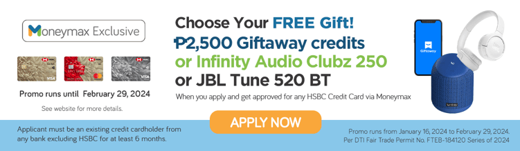 moneymax hsbc credit card promo - giftaway infinity audio jbl