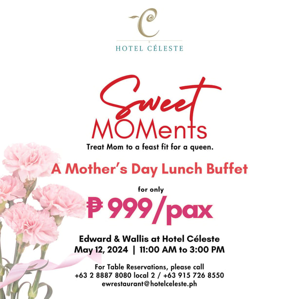 mother’s day gift ideas philippines - lunch buffet at edward & wallis