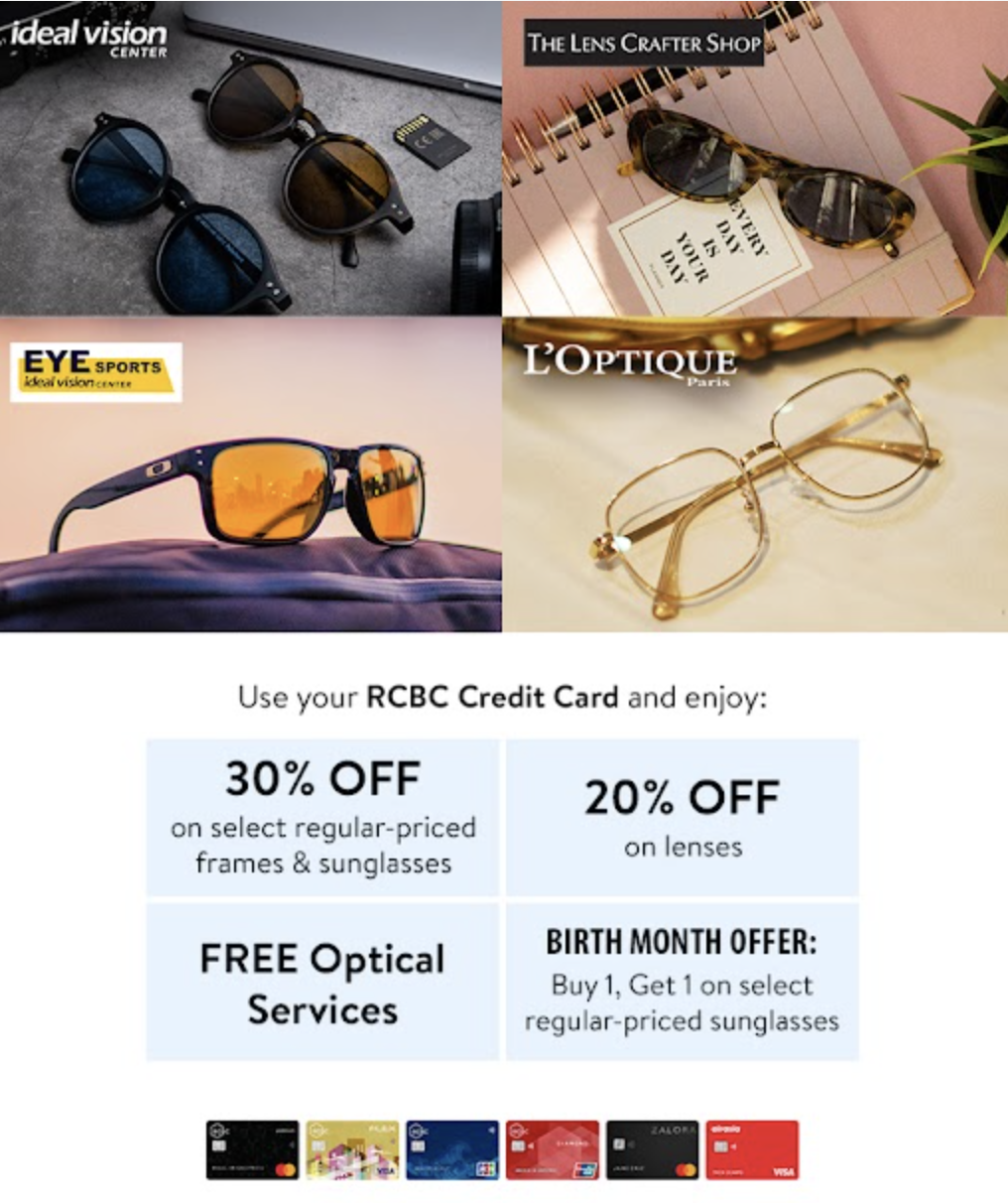 rcbc credit card promos - Up to 30% Discount at Ideal Vision Center