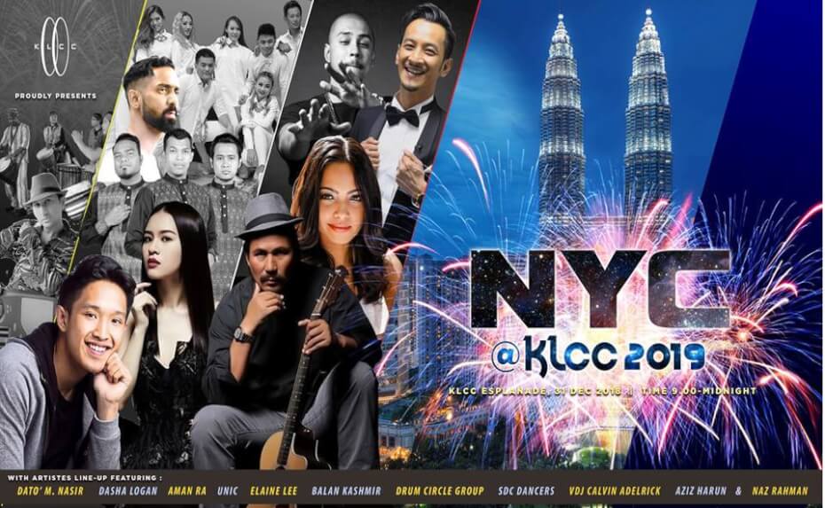 new year eve celebration at KLCC park