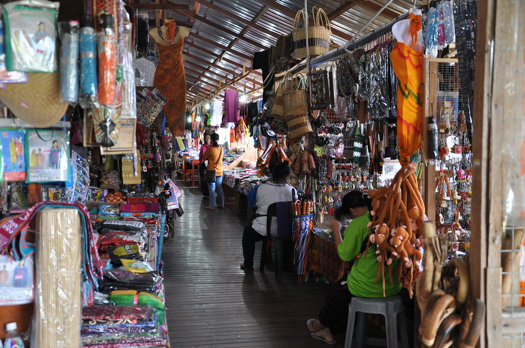 Inside the Kota Kinabalu Handicraft Market, a local attraction
