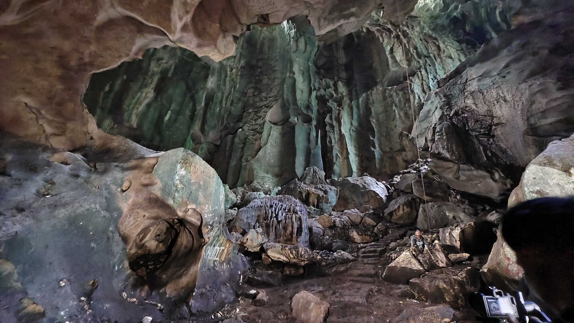 Inside the Madai Cave, a popular tourist attraction in Sabah