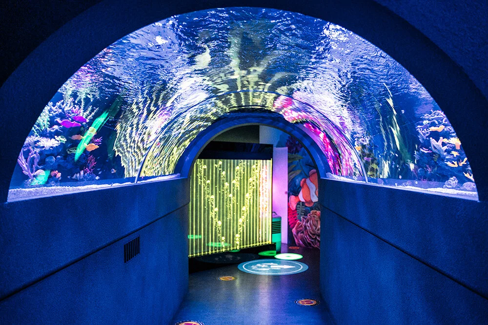 Inside the Shore Oceanarium, a popular tourist attraction in Malacca