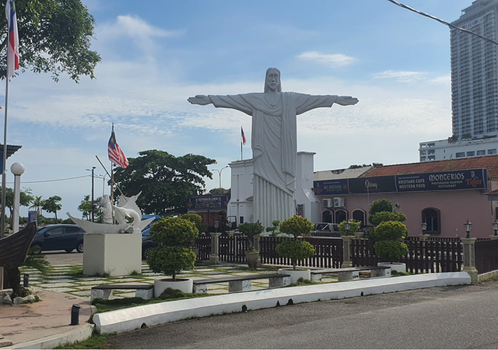 Jesus Christ statue in the Portuguese Settlement of Melaka