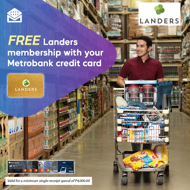 metrobank credit card promos - free landers membership
