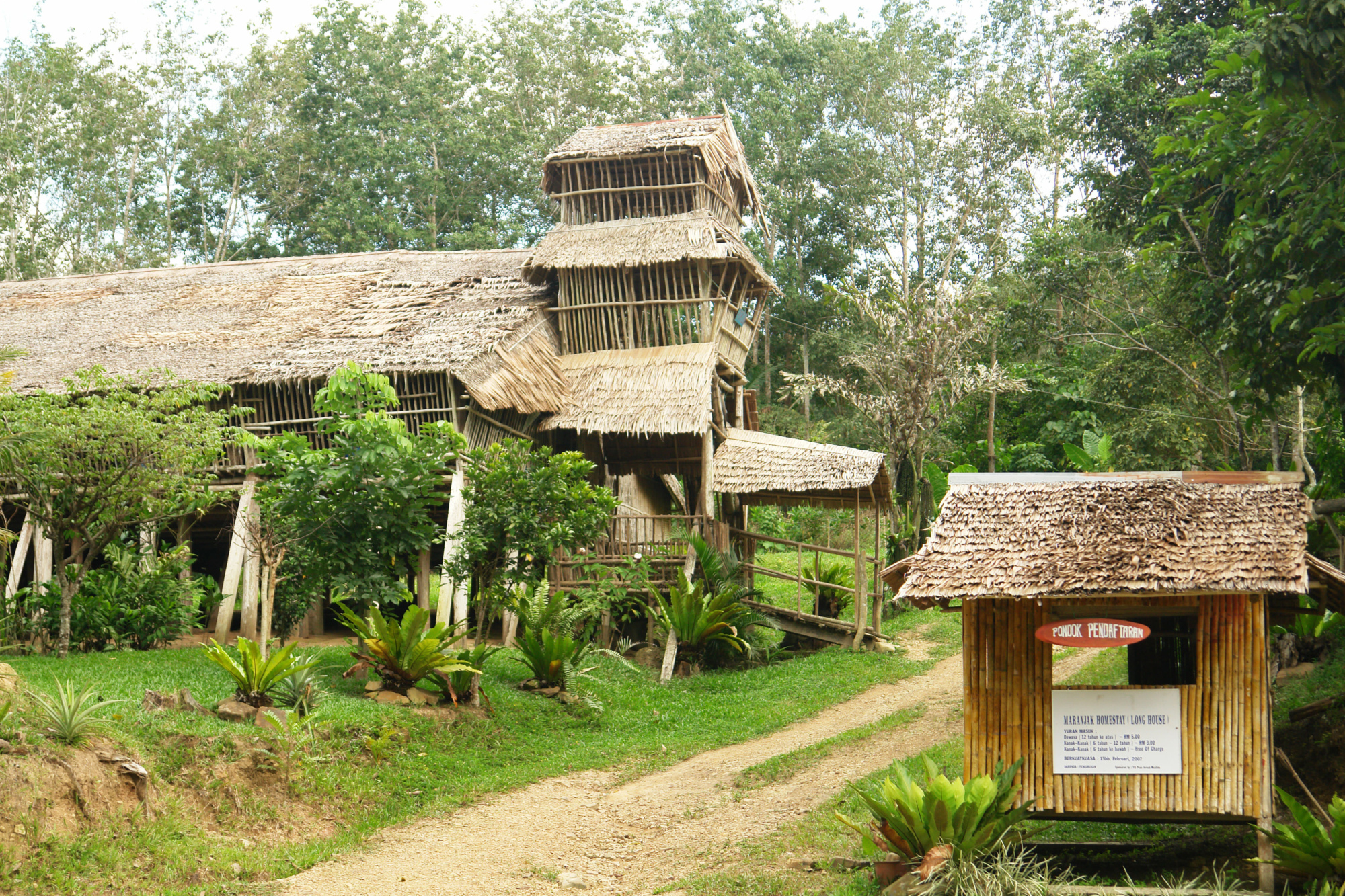 Longhouses located at the tourist attraction, Bavanggazo Village
