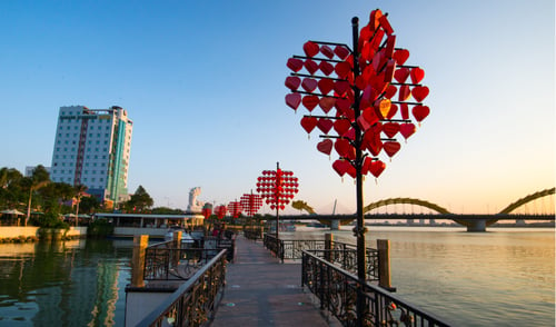 Love Lock Bridge in Da Nang