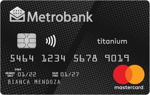 parts of a credit card - metrobank titanium mastercard
