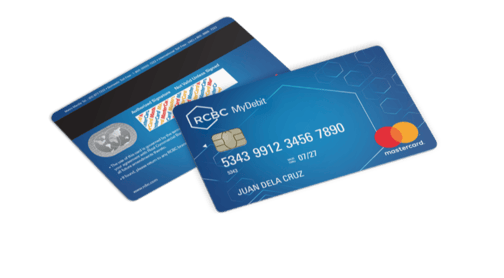 parts of a credit card - rcbc debit