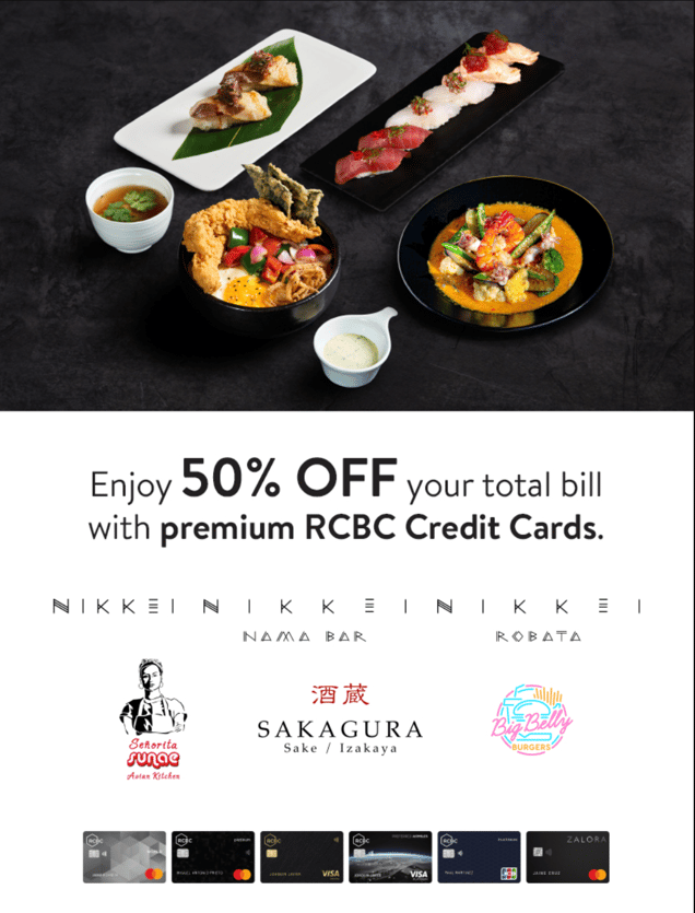rcbc credit card promo 2024 - 50% off nikkei