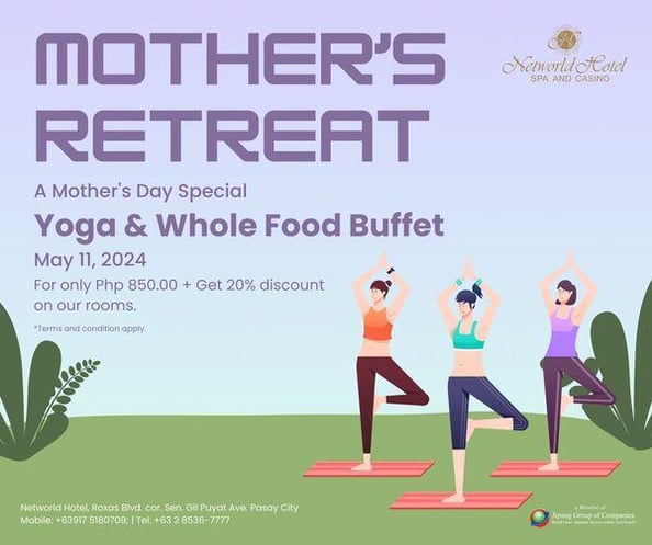 mother's day surprise ideas - sweat it out networld hotel