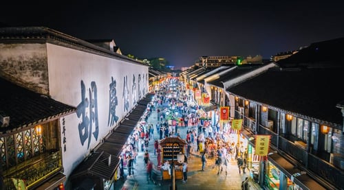 Night view of Hefang Street